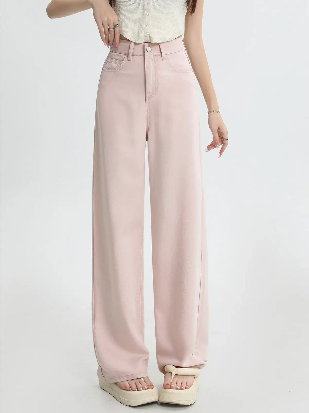 Muse & Valeur | Pink Denim Jeans for Women