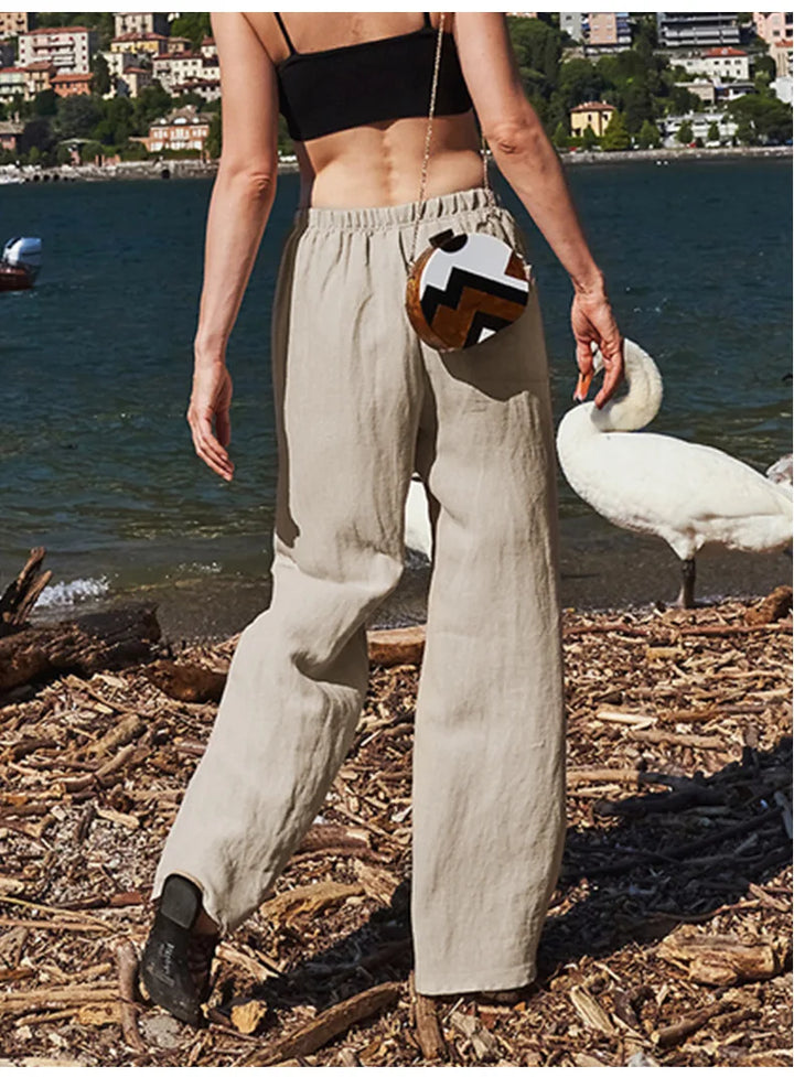Muse & Valeur | Wide Leg Linen Pant for Women in Natural