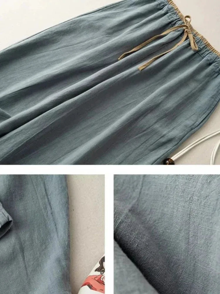 Muse & Valeur | Chambray Linen Tapered Pant for Women