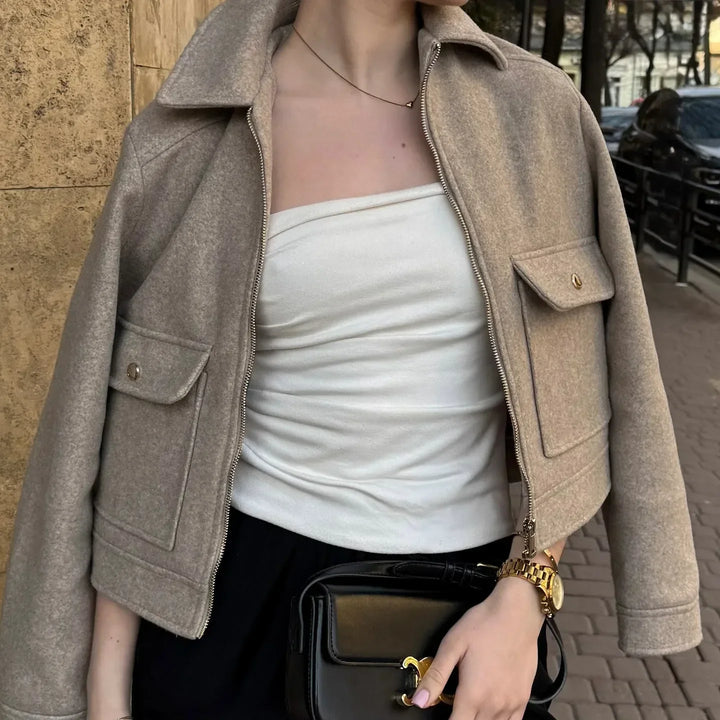 Muse and Valeur | Women's Wool Bomber Jacket