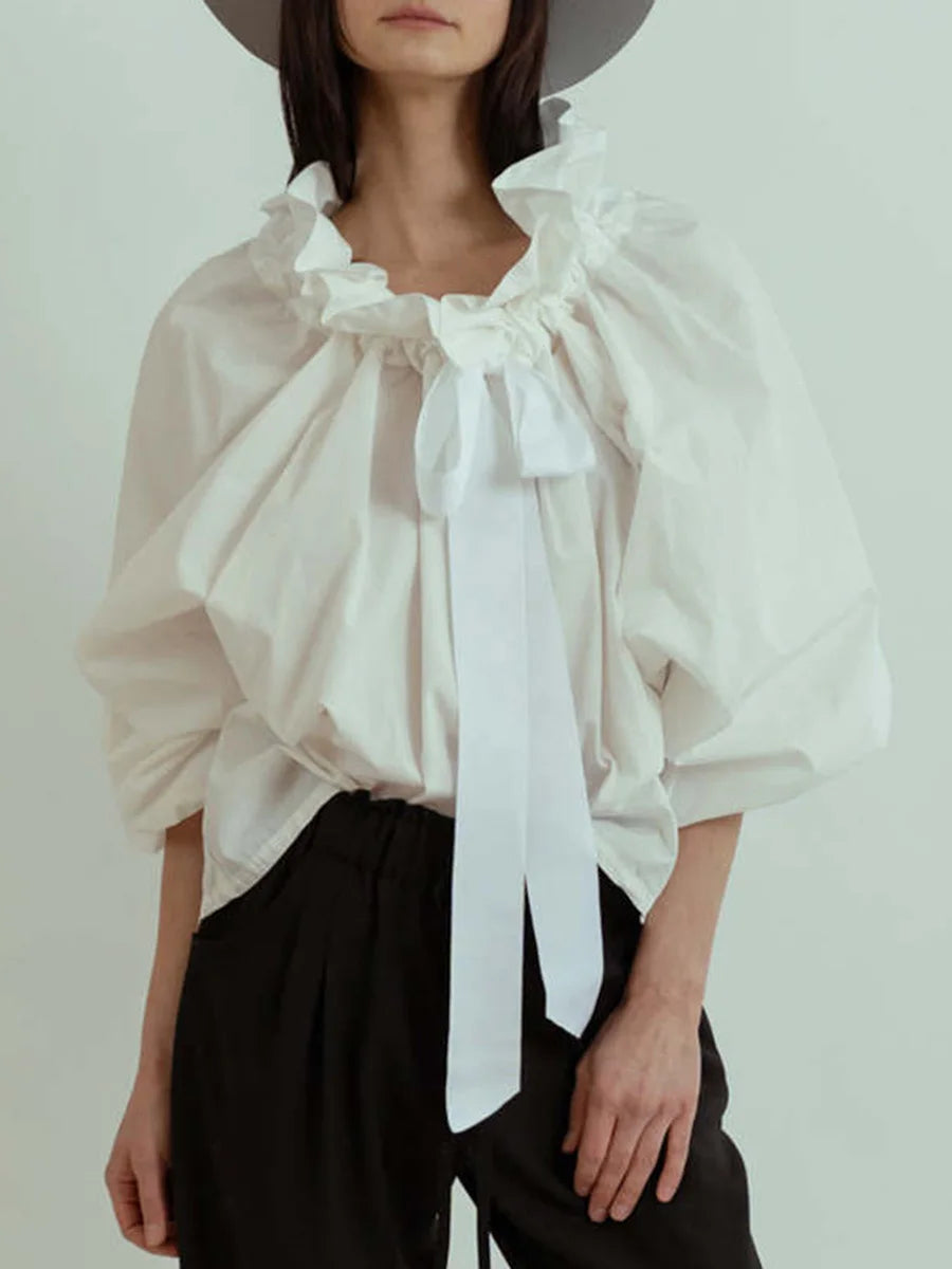 Muse and Valeur | Puffed Cotton Blouse