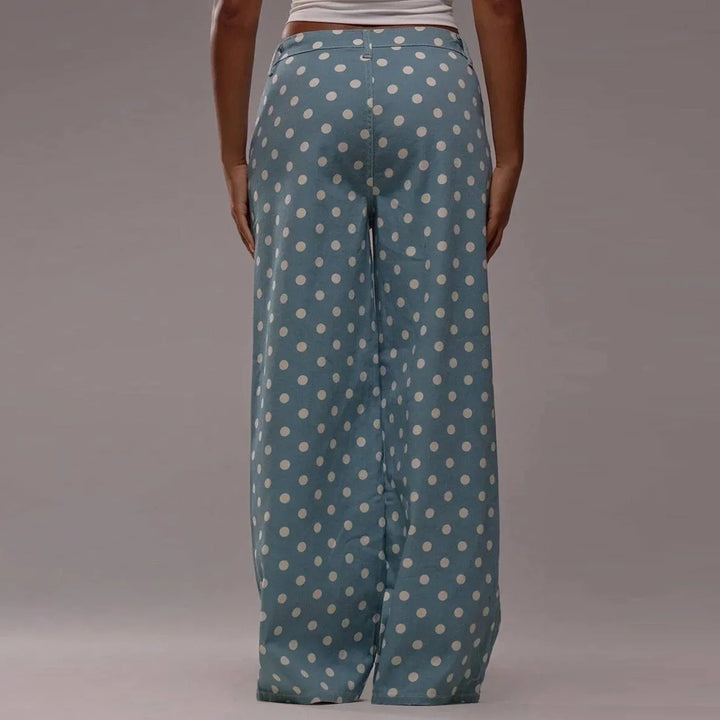 Muse & Valeur | Polka Dot Wide-Leg Trousers for Women