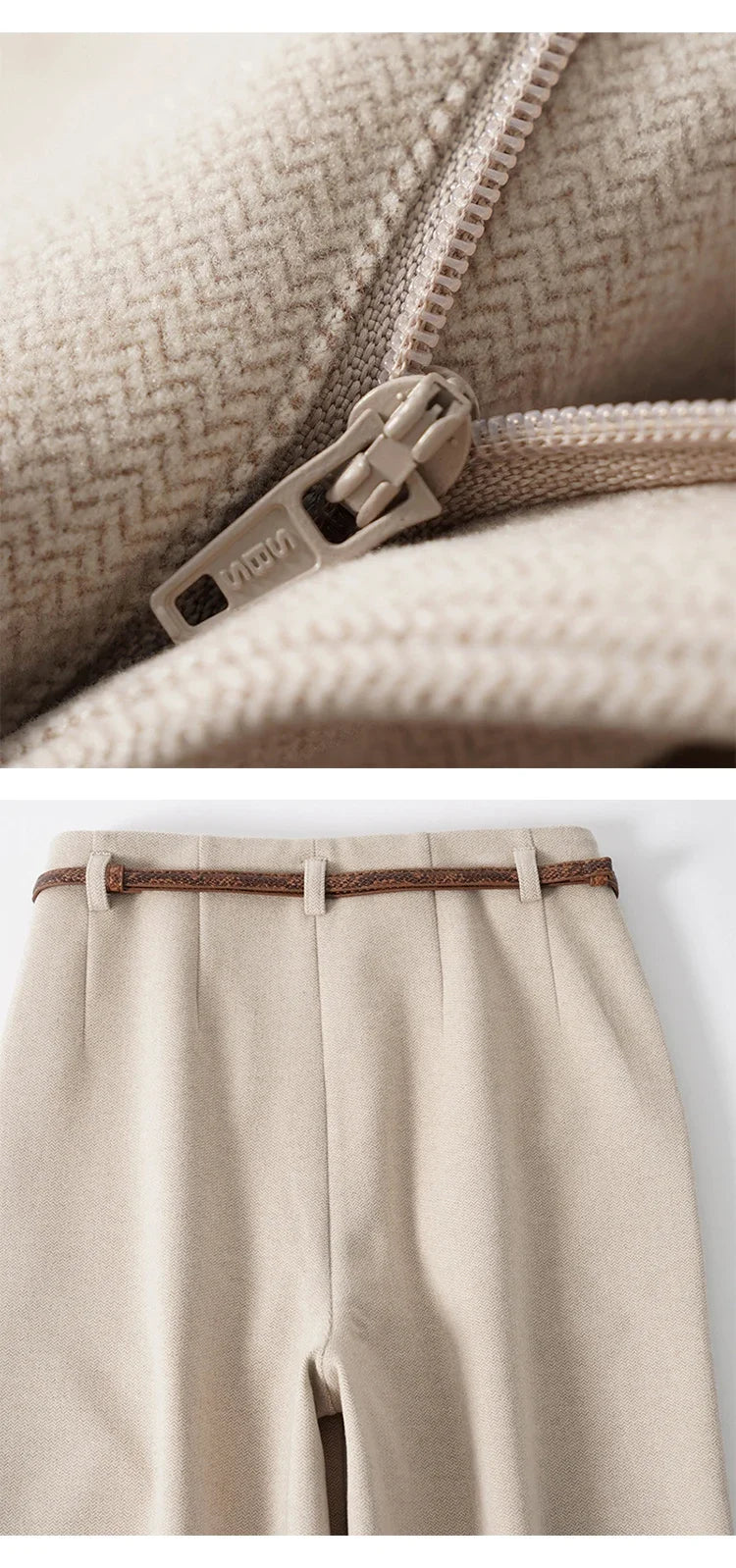 Muse & Valeur | Wide Leg Wool Trousers for Women in Black