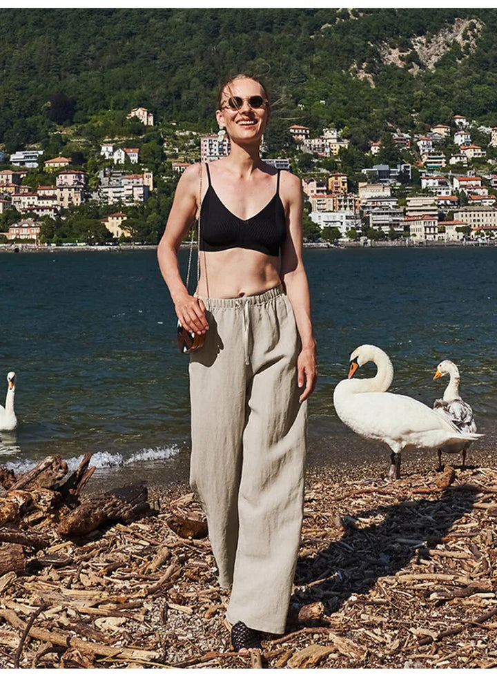 Muse & Valeur | Wide Leg Linen Pant for Women in Natural