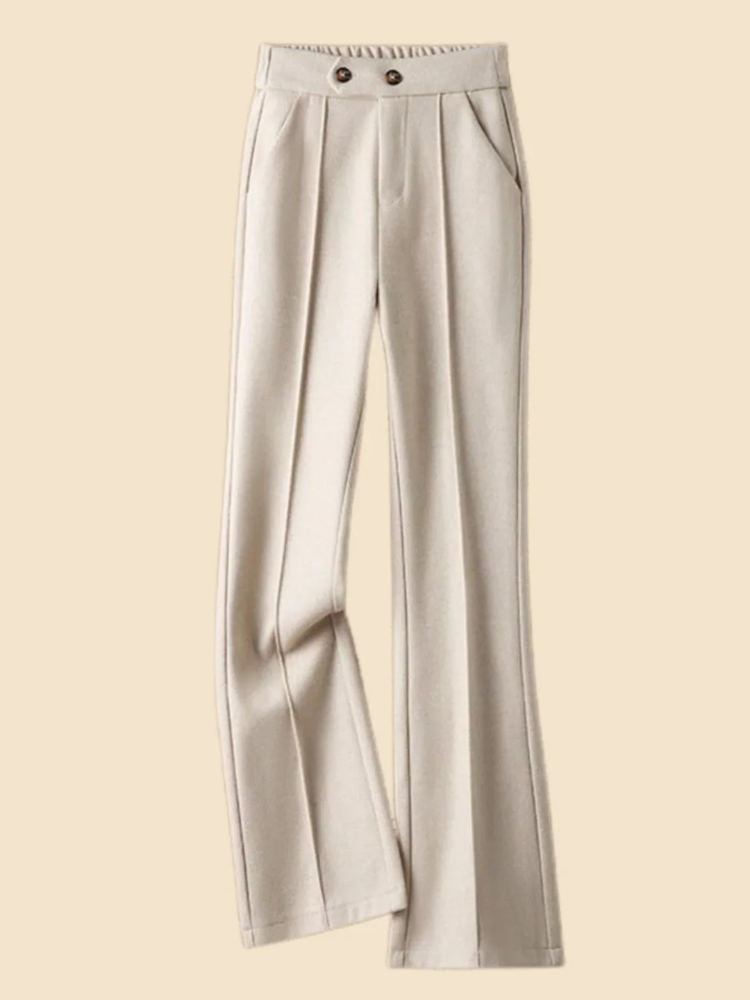Muse & Valeur | Wool-Blend Flare Trousers for Women in Black