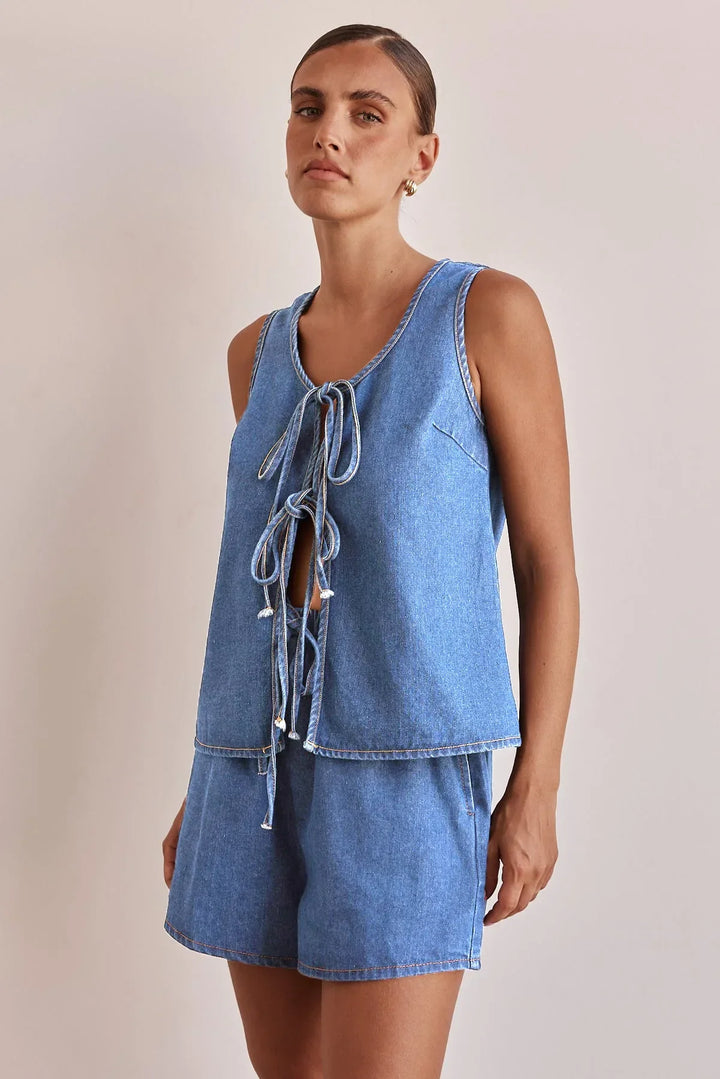 Muse and Valeur | Denim Tie Set