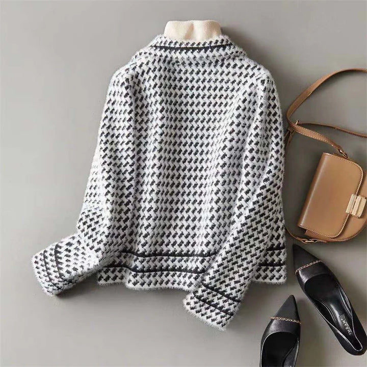 Muse and Valeur | Houndstooth Knit Jacket