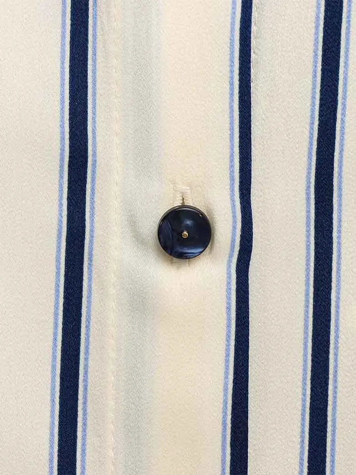 Muse and Valeur | Striped Button-Up Blouse