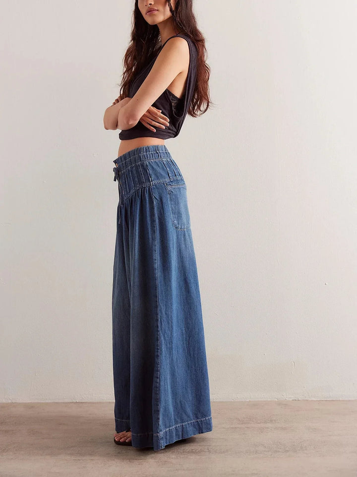 Muse & Valeur | Women's Chambray Pull-On Jeans