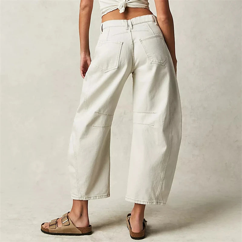 Muse & Valeur | Barrel-Leg Denim Jeans for Women