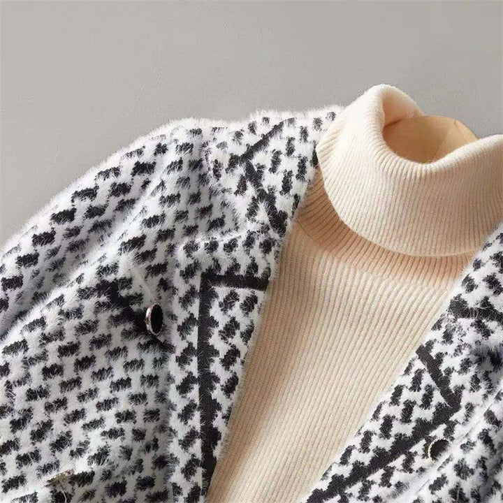 Muse and Valeur | Houndstooth Knit Jacket