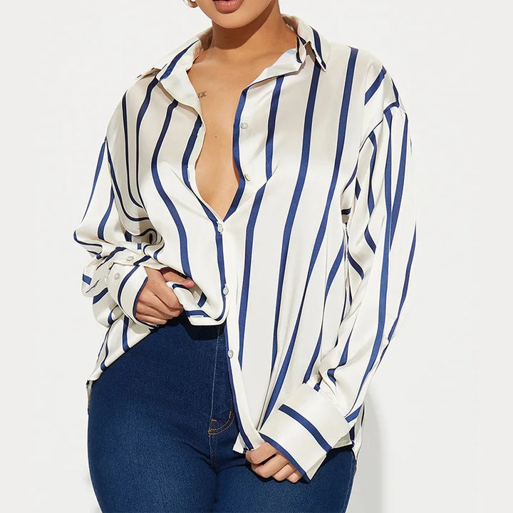 Muse and Valeur | Satin Stripe Shirt