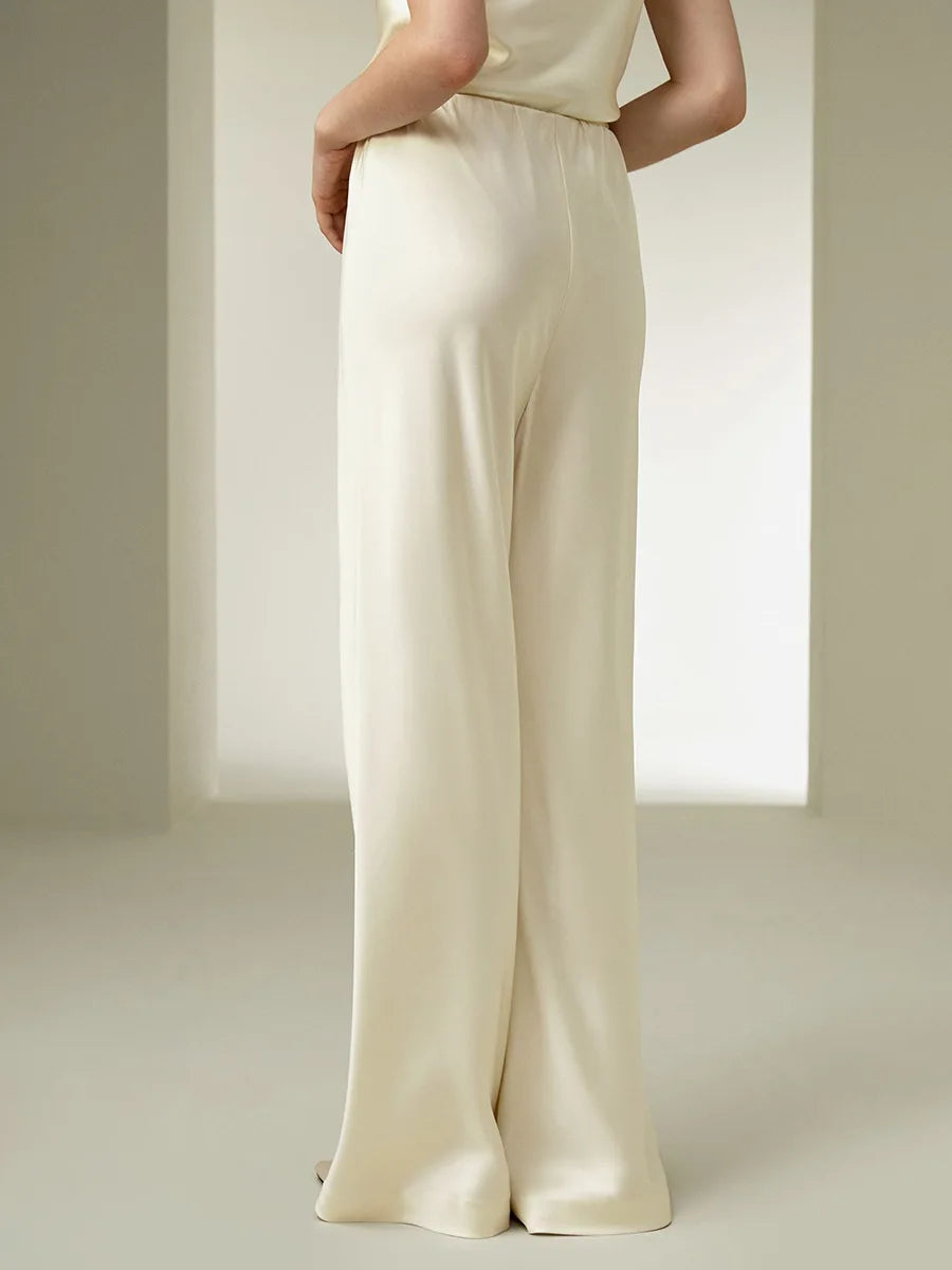 Muse & Valeur | Silk Lounge Trousers for Women in Black