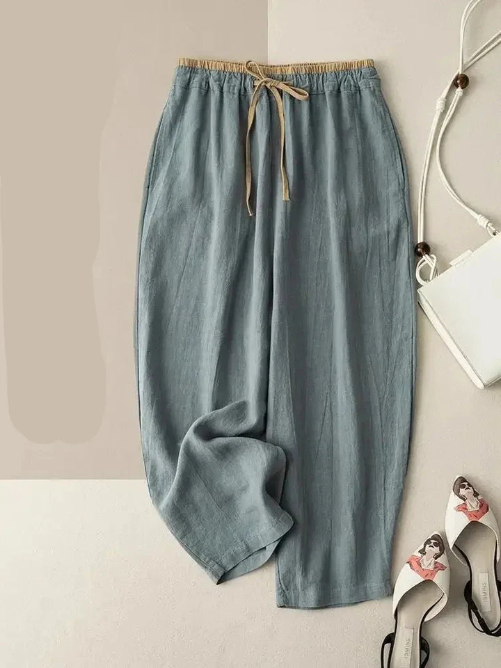 Muse & Valeur | Chambray Linen Tapered Pant for Women