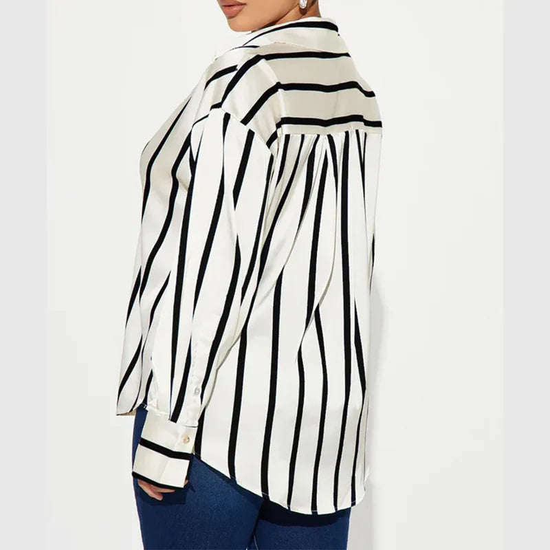 Muse and Valeur | Satin Stripe Shirt