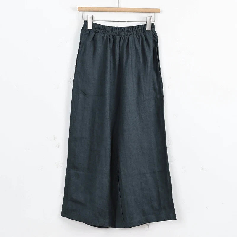 Muse & Valeur | Wide Leg Linen Pant for Women in Natural Color