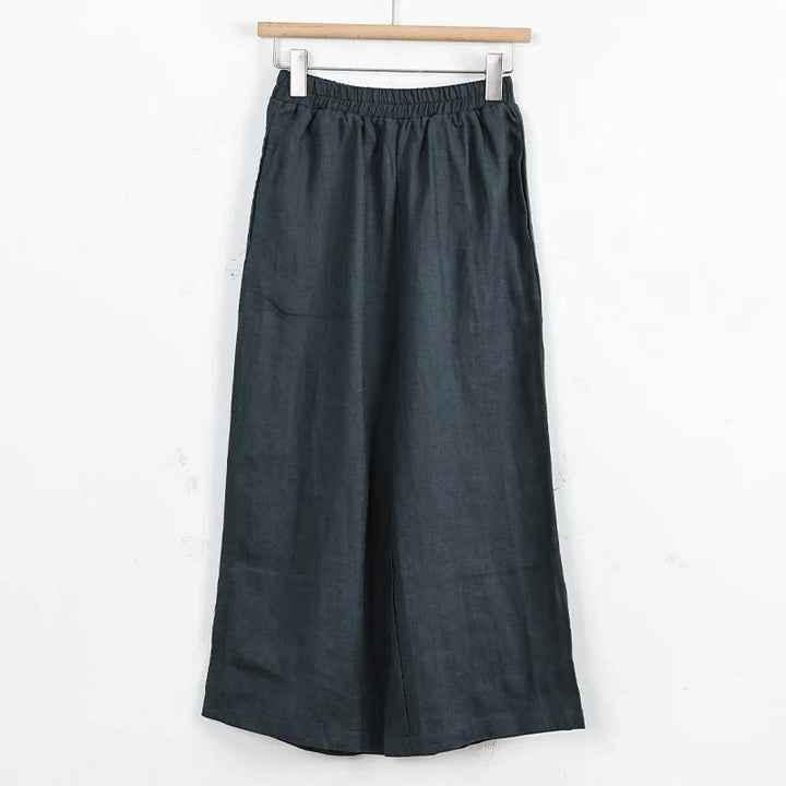 Muse & Valeur | Wide Leg Linen Pant for Women in Natural Color