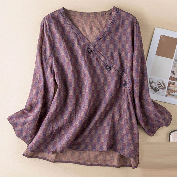 Muse and Valeur | Crosswrap Linen Blouse