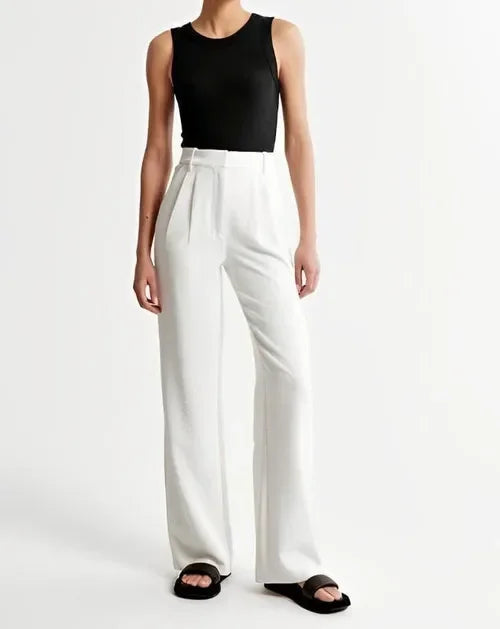 Muse & Valeur | Tailored Wide-Leg Trousers for Women in Classic Black
