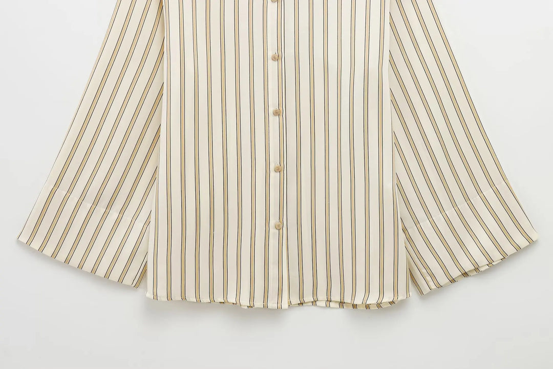 Muse and Valeur | Striped Button-Up Blouse