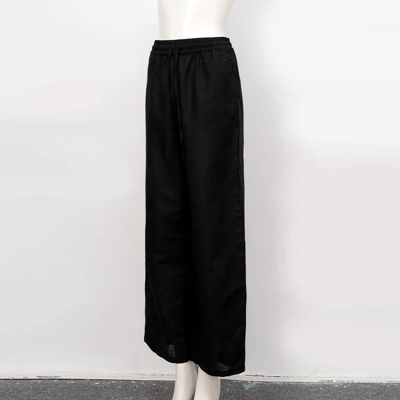 Muse & Valeur | Linen Lounge Pant for Women in Relaxed Fit, Natural Color