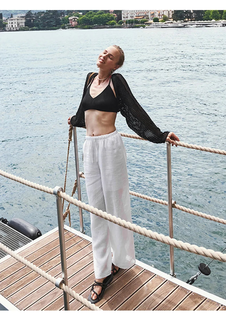 Muse & Valeur | Wide Leg Linen Pant for Women in Natural