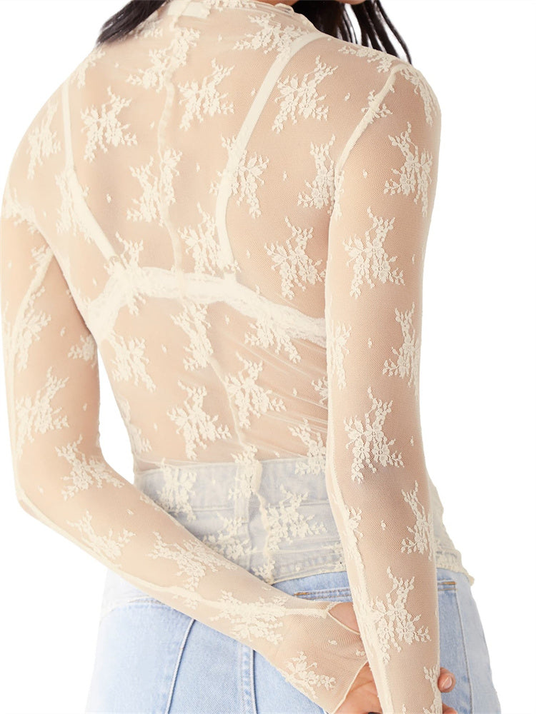Muse and Valeur | Lace Transparent Top