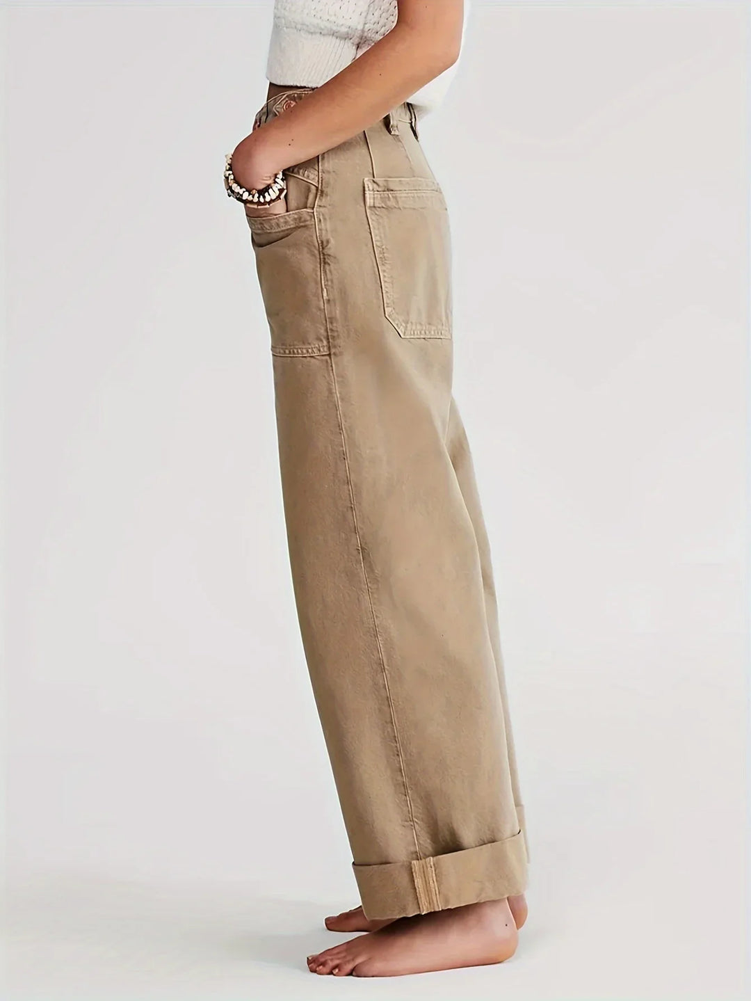 Muse & Valeur | High-Waist Wide-Leg Denim Trousers for Women
