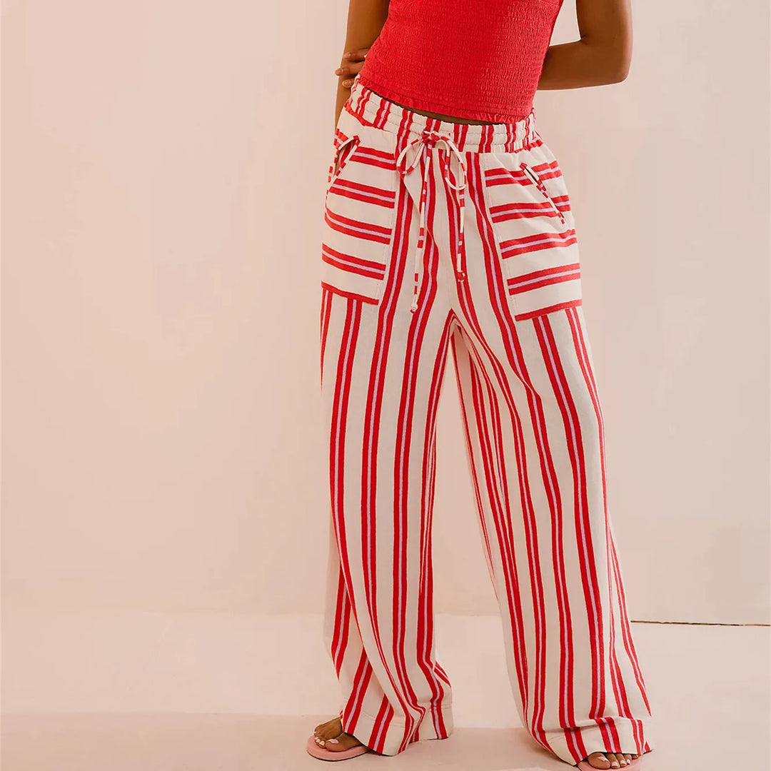 Muse & Valeur | Striped Lounge Pants for Women in Soft Fabric
