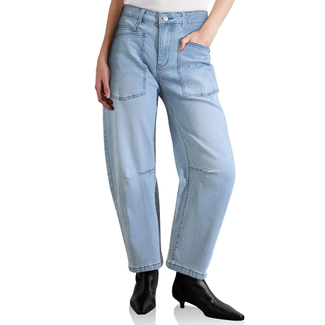 Muse & Valeur | Structured Barrel Jeans for Women in Denim