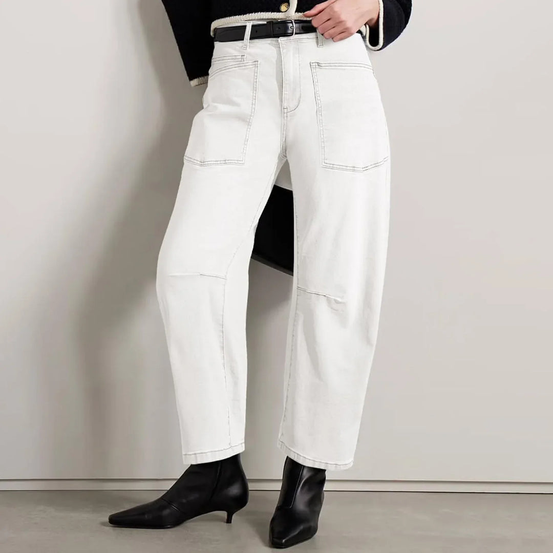 Muse & Valeur | Structured Barrel Jeans for Women in Denim