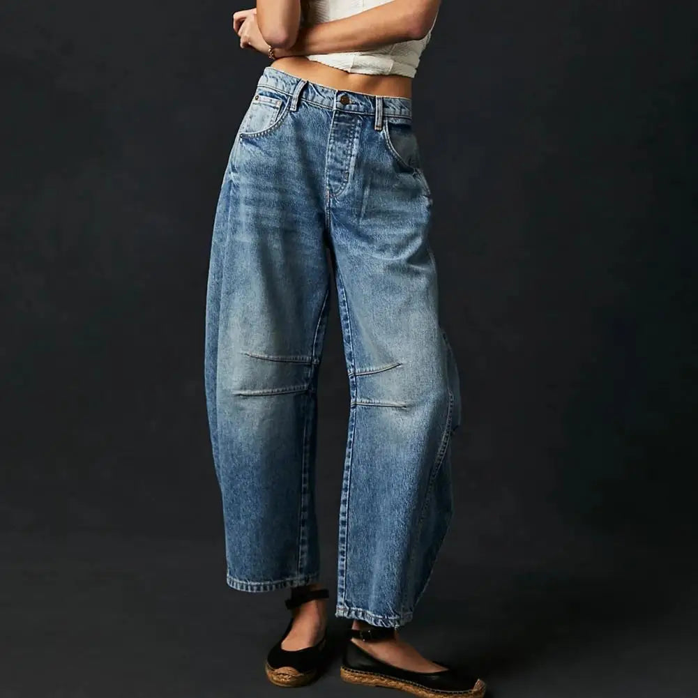 Muse & Valeur | Barrel-Leg Denim Jeans for Women