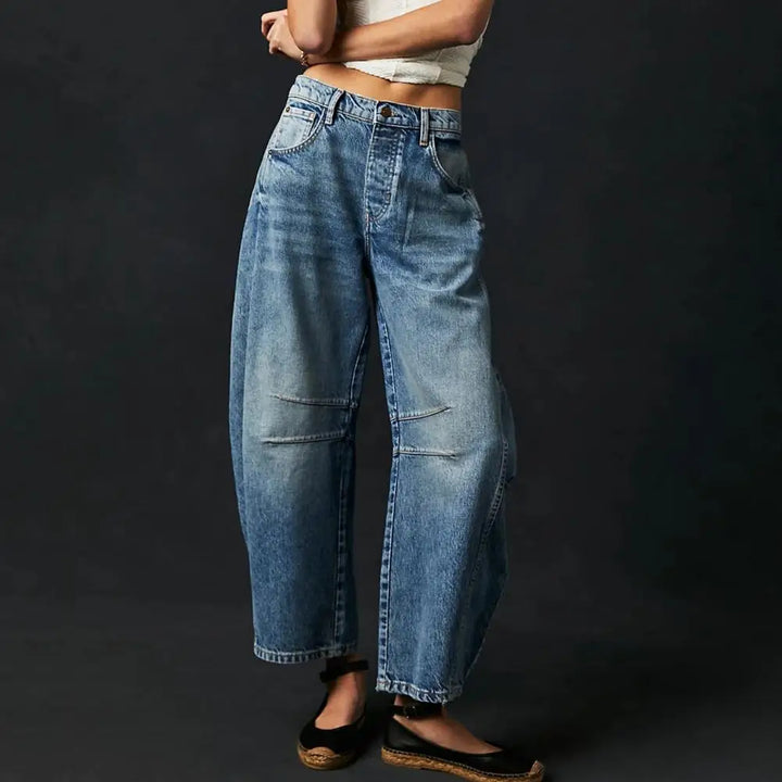 Muse & Valeur | Barrel-Leg Denim Jeans for Women