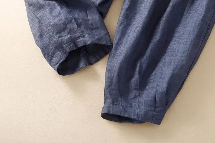 Muse & Valeur | Linen Trousers for Women in Natural Fit, Beige