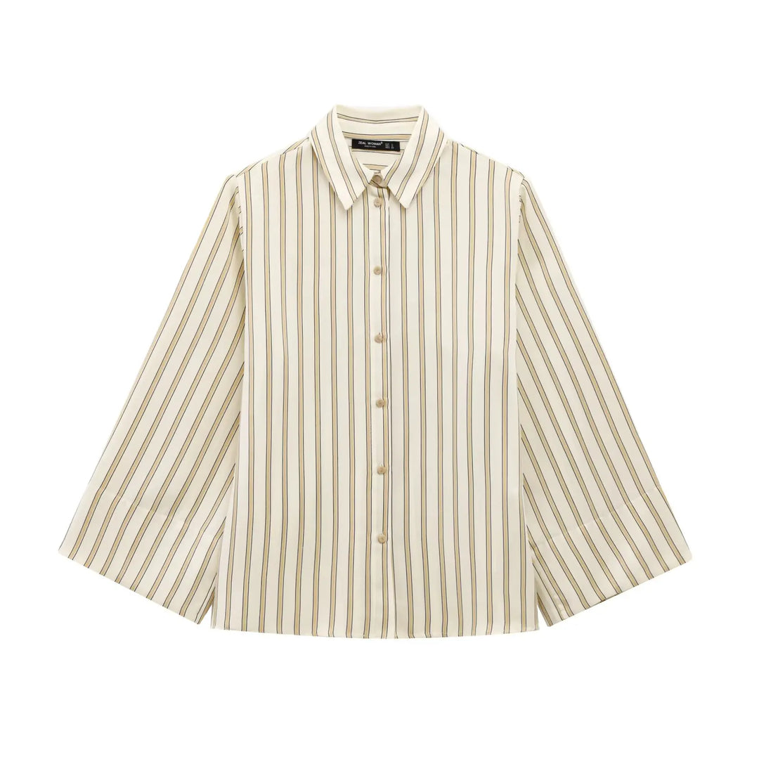 Muse and Valeur | Striped Button-Up Blouse
