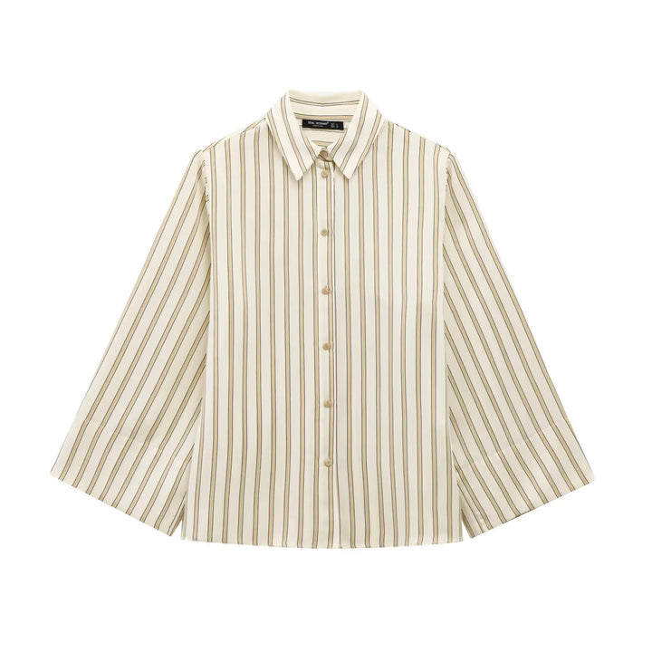 Muse and Valeur | Striped Button-Up Blouse