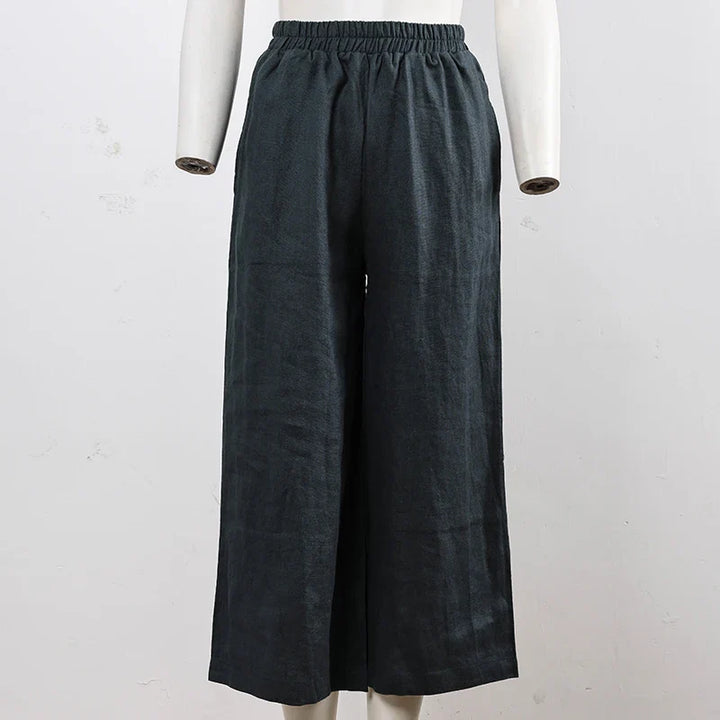 Muse & Valeur | Wide Leg Linen Pant for Women in Natural Color