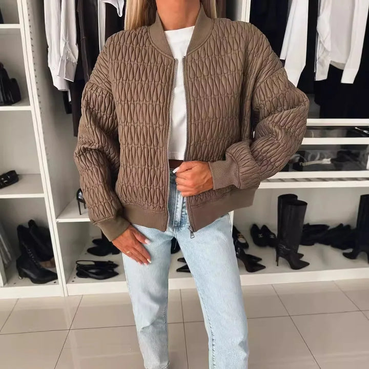 Muse and Valeur | Women's Quilted Jacket, Zip Front