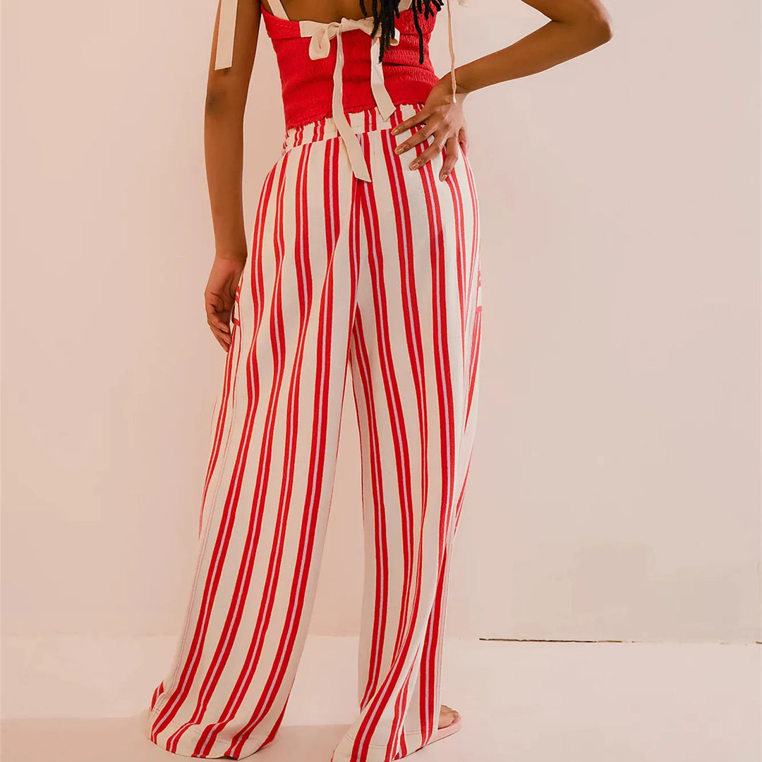 Muse & Valeur | Striped Lounge Pants for Women in Soft Fabric
