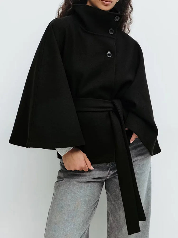 Muse and Valeur | Wool-Blend Cape Coat