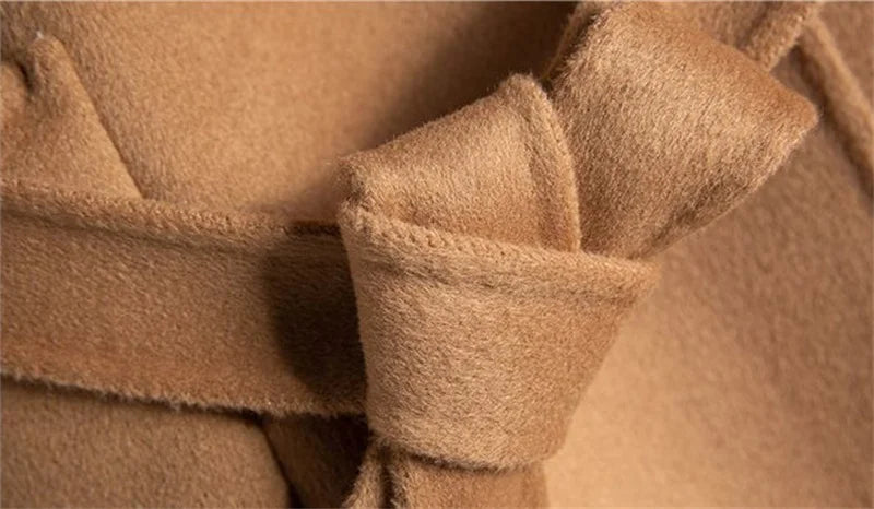 Muse and Valeur | Long Pointed Coat in Camel Hair