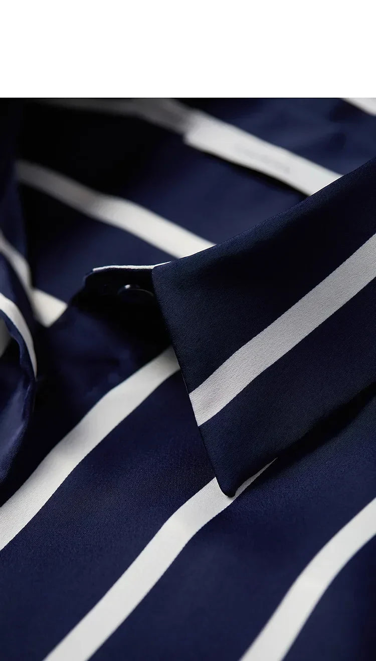 Muse and Valeur | Satin Blouse | Stripe