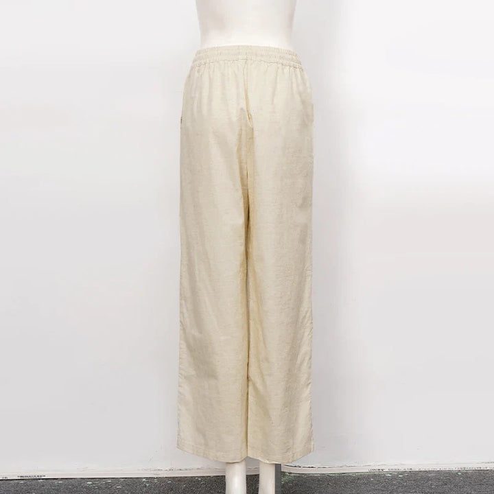 Muse & Valeur | Linen Lounge Pant for Women in Relaxed Fit, Natural Color