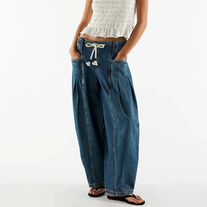 Muse & Valeur | Drawstring Denim Pants for Women