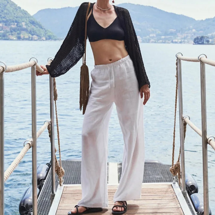 Muse & Valeur | Wide Leg Linen Pant for Women in Natural