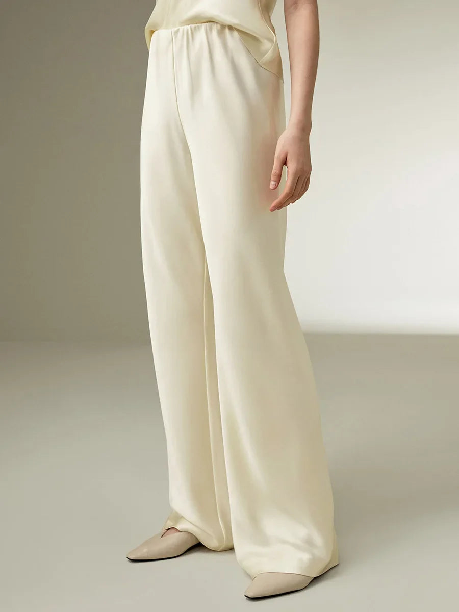 Muse & Valeur | Silk Lounge Trousers for Women in Black