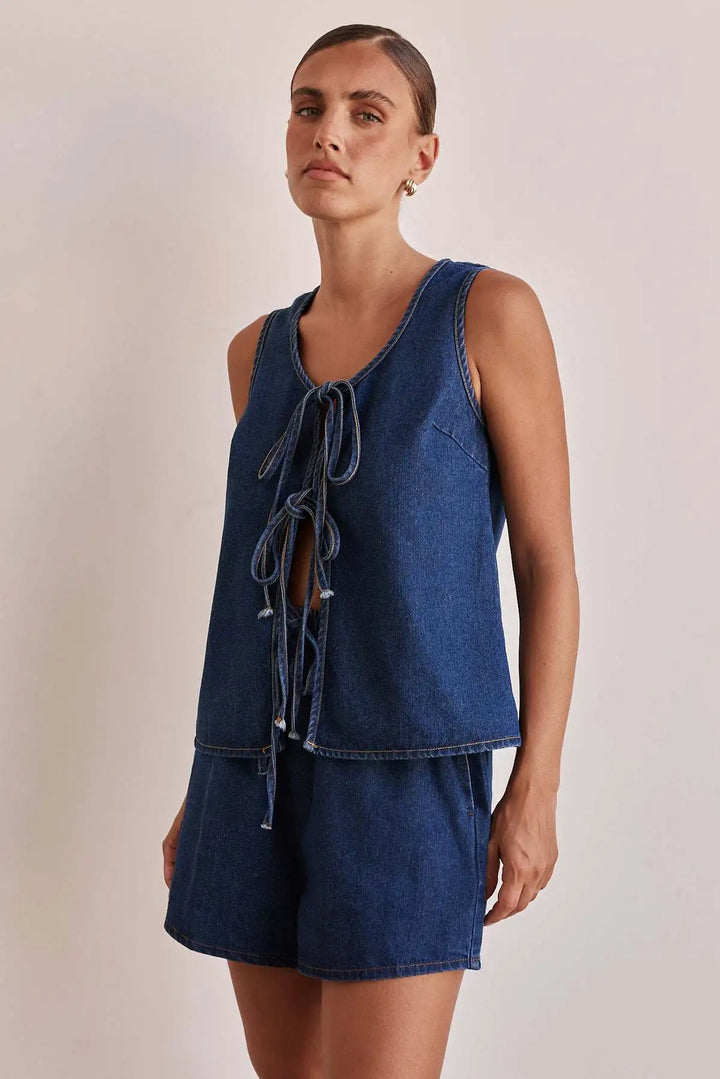 Muse and Valeur | Denim Tie Set