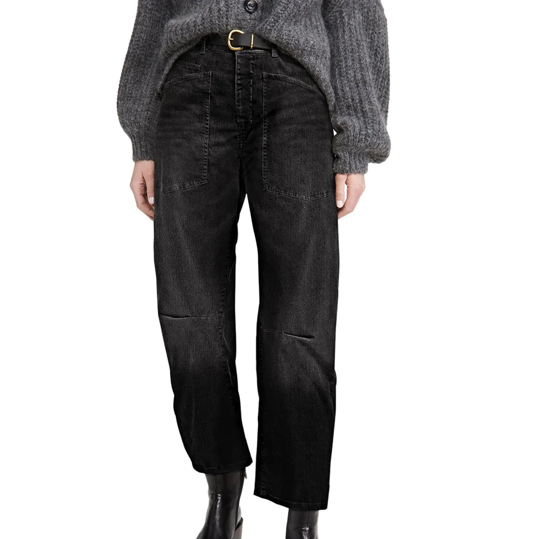 Muse & Valeur | Structured Barrel Jeans for Women in Denim