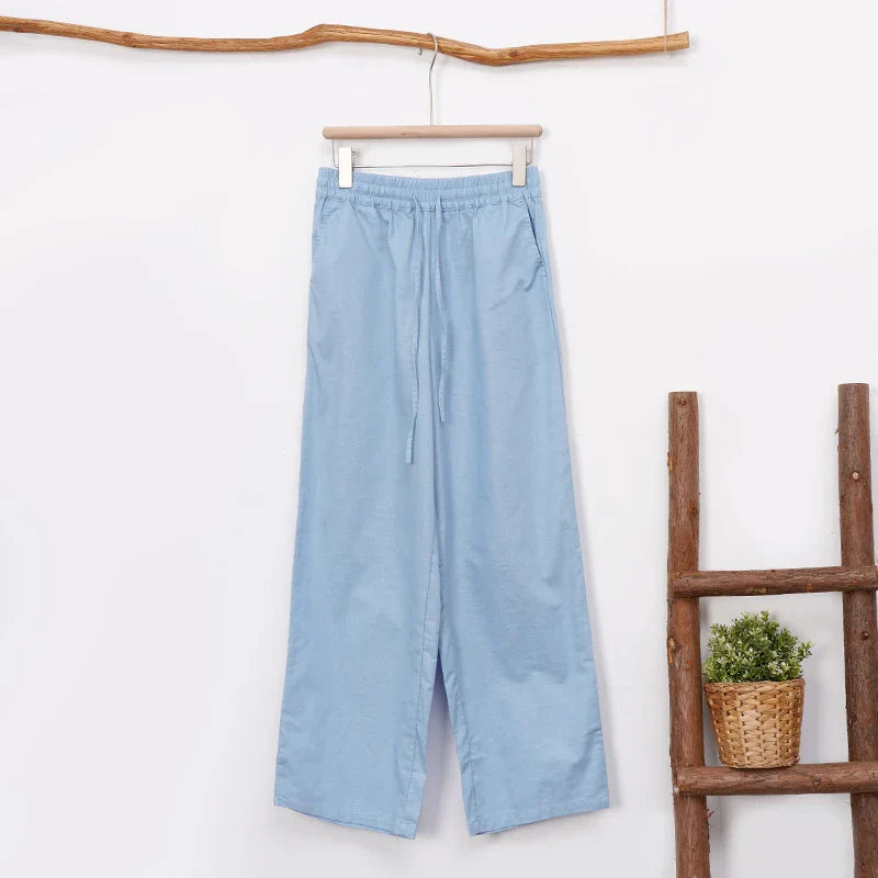 Muse & Valeur | Linen Lounge Pant for Women in Relaxed Fit, Natural Color