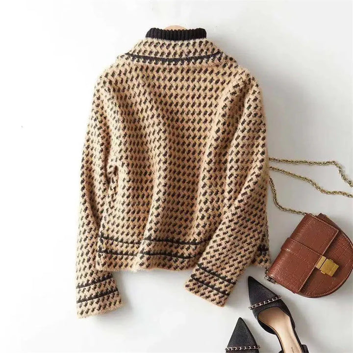 Muse and Valeur | Houndstooth Knit Jacket